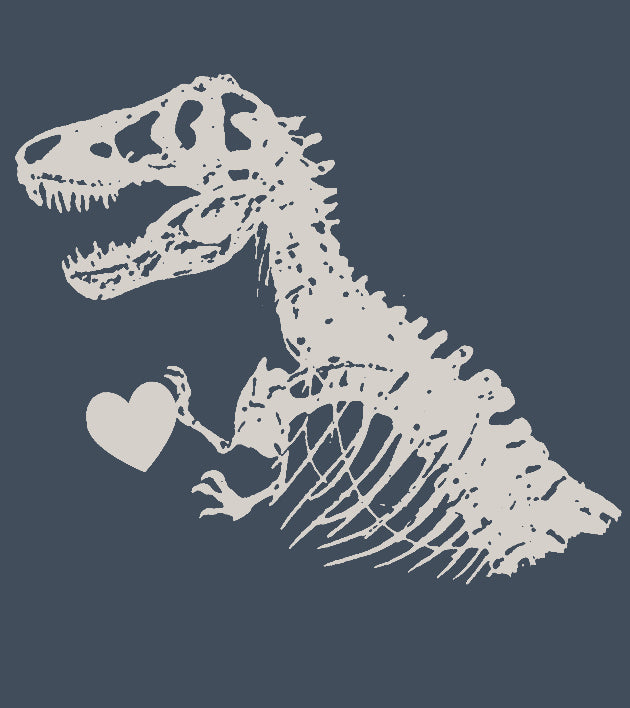 "Extinct T-Rex LOVE" baby onesie - NEW