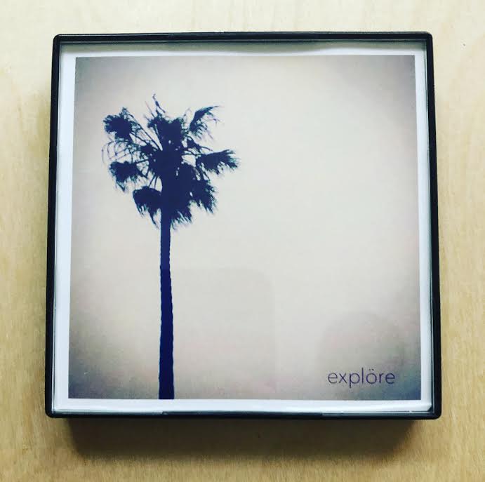 "Explore California Palm Tree" 4x4 Print Framed