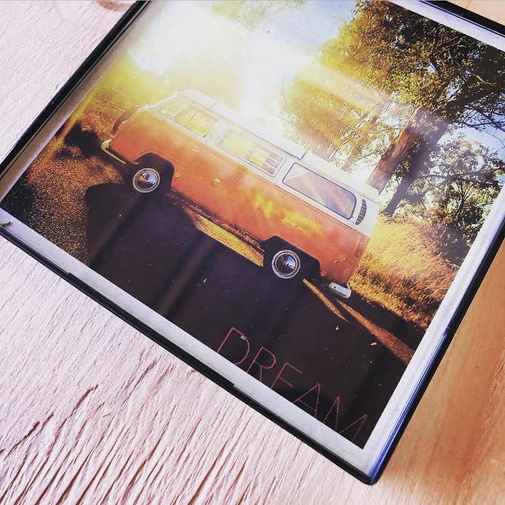 "Bus Dream" 4x4 Print Framed