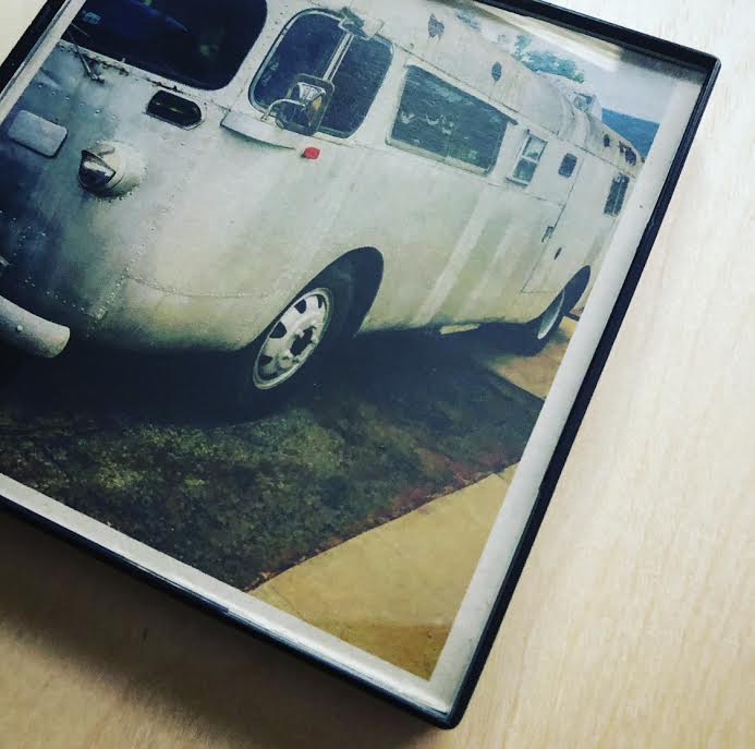 "Vintage Camper" 4x4 Print Framed