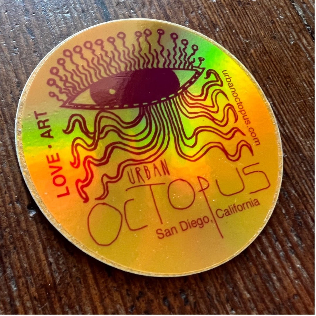 Urban Octopus Hologram Sticker