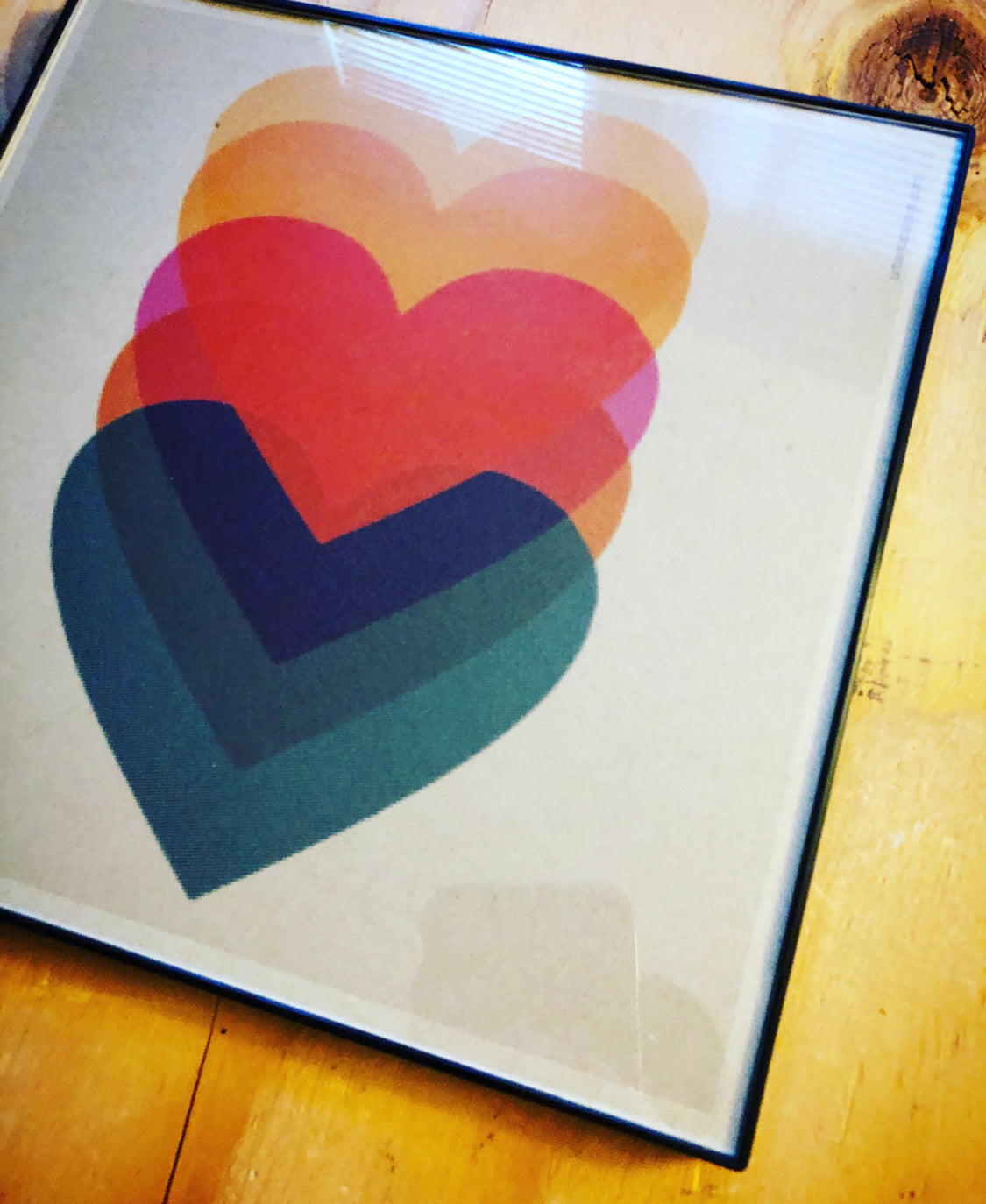 "Hearts" 8x8 Print Framed