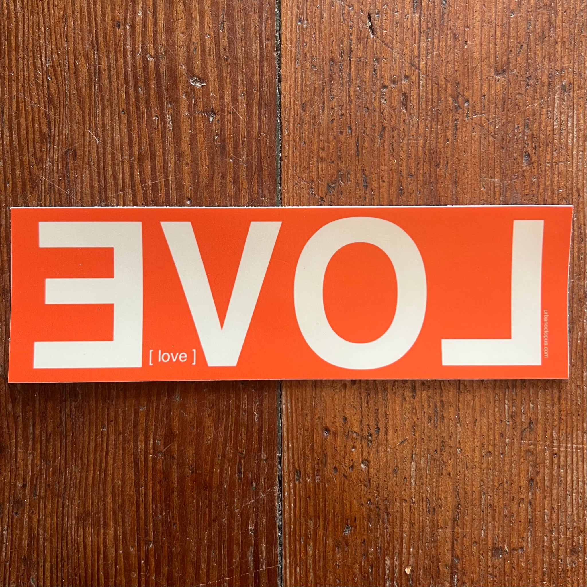 LOVE Backwards Bumper Sticker