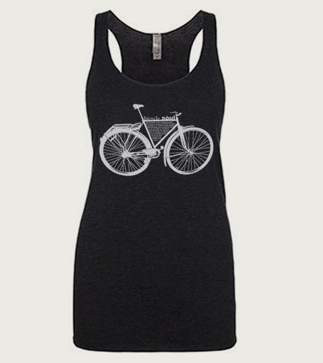 "Bicycle Soul" Ladies Tri-Blend Racerback Tank