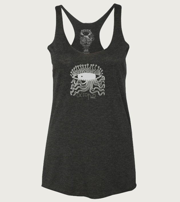 "Octopus Being" Ladies Tri-Blend Racerback Tank