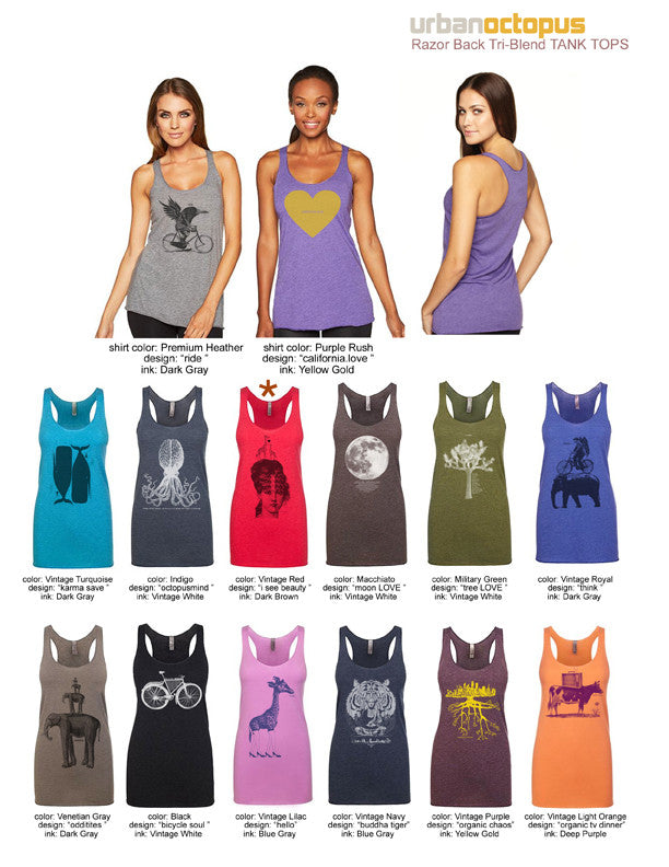 "Chaotic Sun" Ladies Tri-Blend Racerback Tank