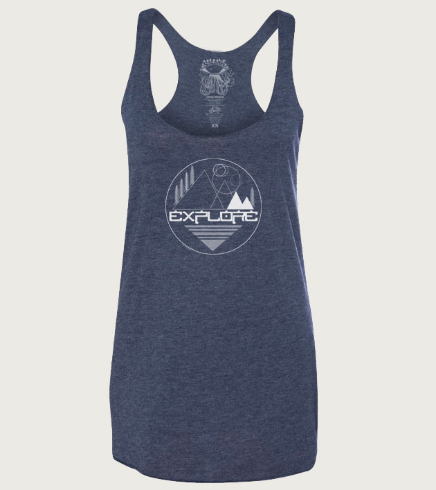 "Explore" Ladies Tri-Blend Racerback Tank