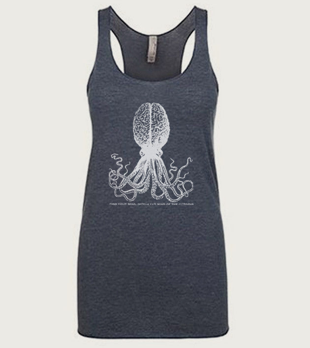 "Octopus Mind" Ladies Tri-Blend Racerback Tank