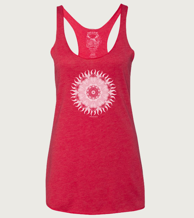 "Flower Sun" Ladies Tri-Blend Racerback Tank