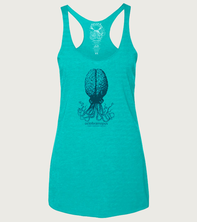 "Octobrainopus" Ladies Tri-Blend Racerback Tank