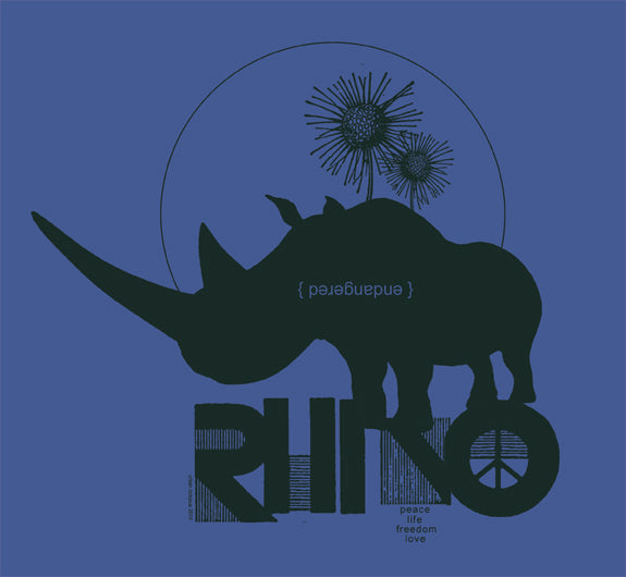 "Rhino Peace" New Design PRE ORDER Ladies Tri-Blend Racerback Tank