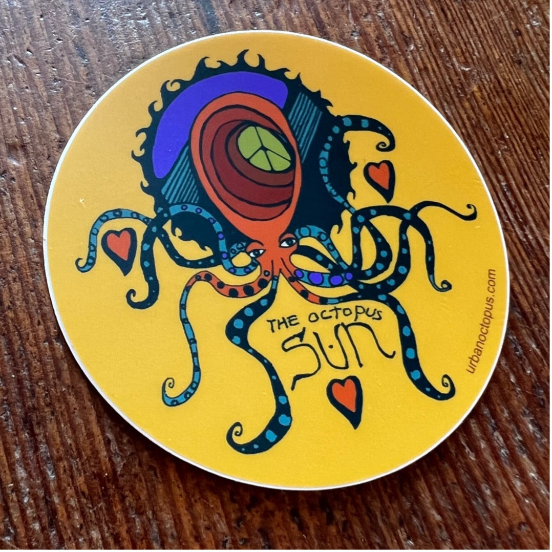 The Octopus Sun Sticker