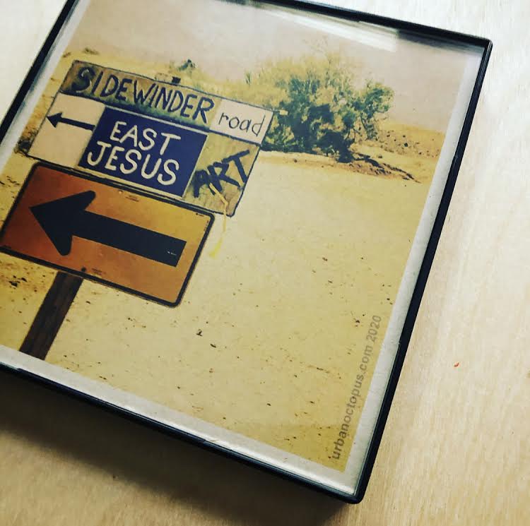 "East Jesus" 4x4 Print Framed