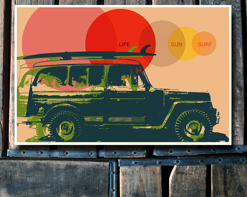 "Surf Vehicle" 11x17 Poster