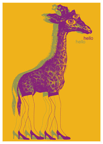 "Hello Giraffe" 5x7 Print