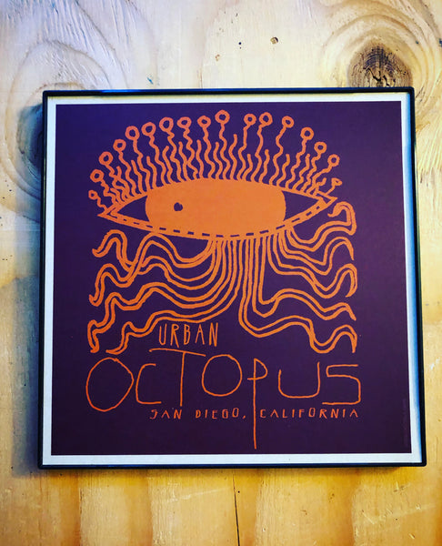 "Urban Octopus" 8x8 Print Framed