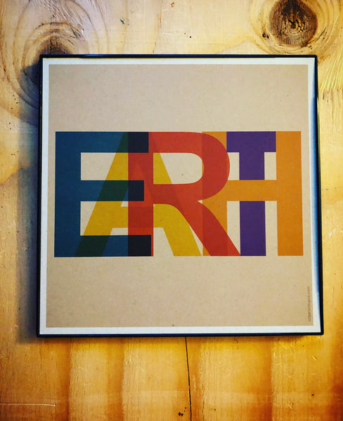 "EARTH" 8x8 Print Framed