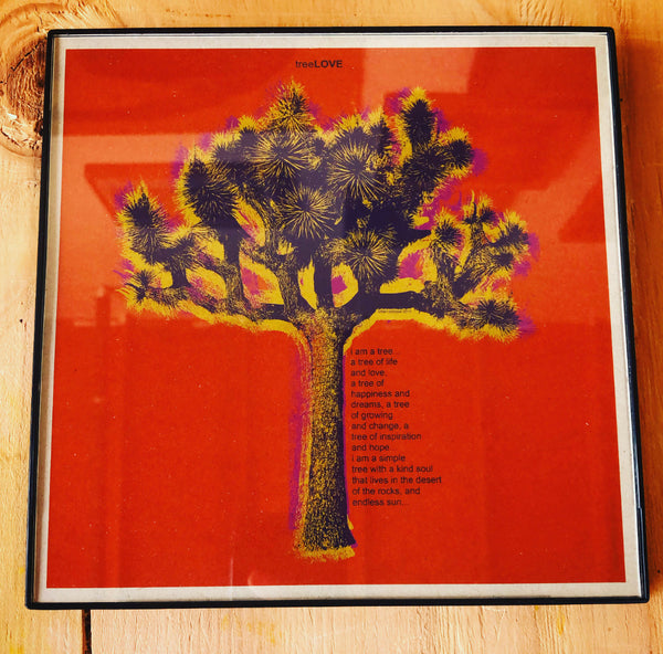 "Tree Love Orange" 8x8 Print Framed