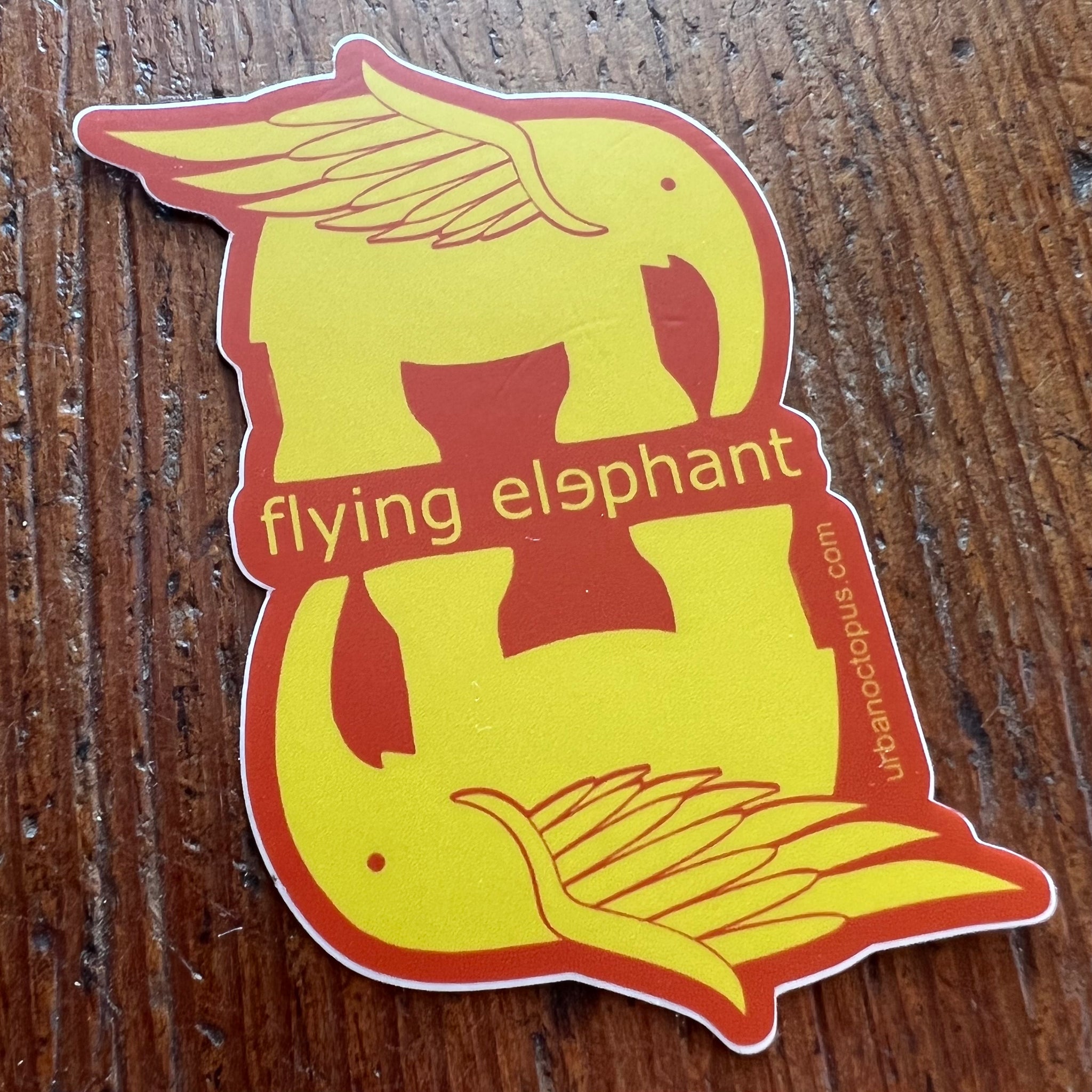 Flying Elephant Sticker