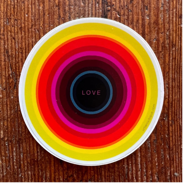 LOVE Circle Sticker