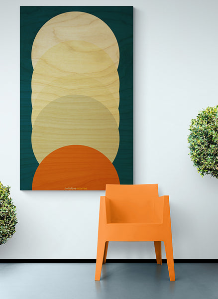 "EVOLUTION MOONRISE" 24X48 WOOD PRINT (New Item!)