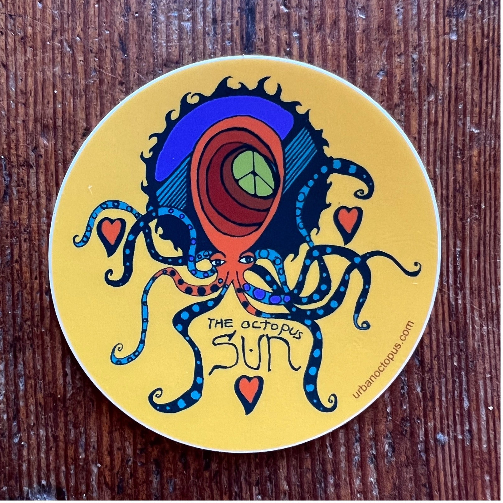 The Octopus Sun Sticker