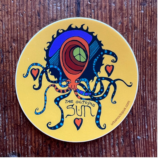 The Octopus Sun Sticker