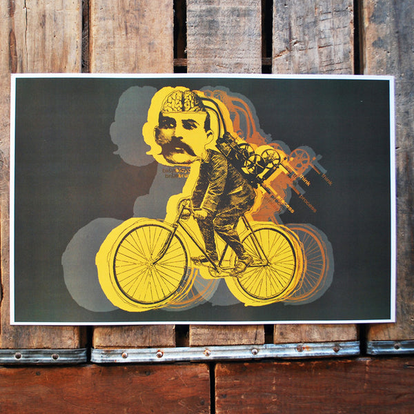 "Bicycle Brain" 11x17 Poster