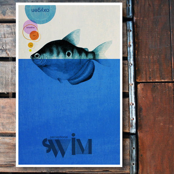 "Perceptional Swim" NEW DESIGN 11x17 Poster