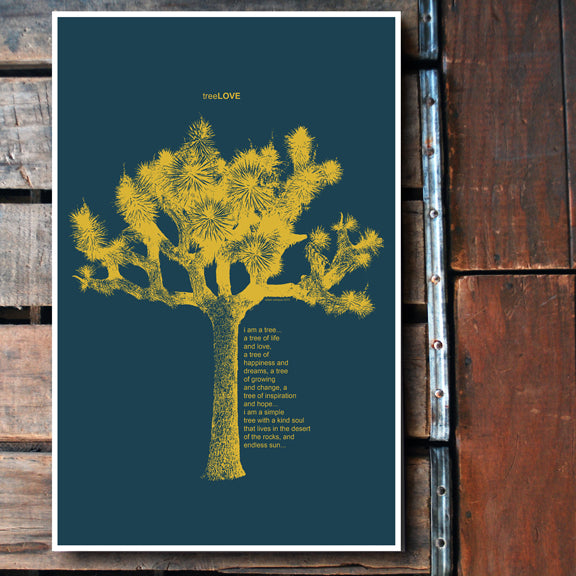 "Tree LOVE" blue 11x17 Poster