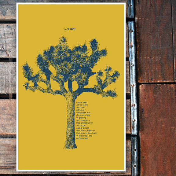 "Tree LOVE" yellow 11x17 Poster