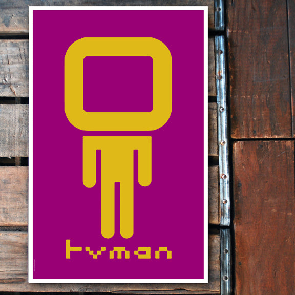"TVMAN" human 11x17 Poster