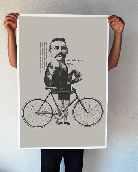"I am a Bicyclist" 24x36 Giant Poster (New Item!)