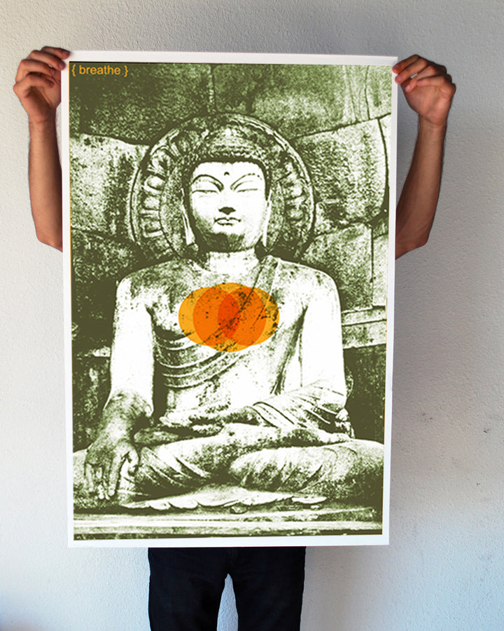 "Breathe Buddha" 24x36 Giant Poster (New Item!)