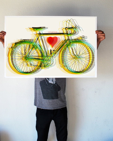 "Bicycle Love" 24x36 Giant Poster (New Item!)
