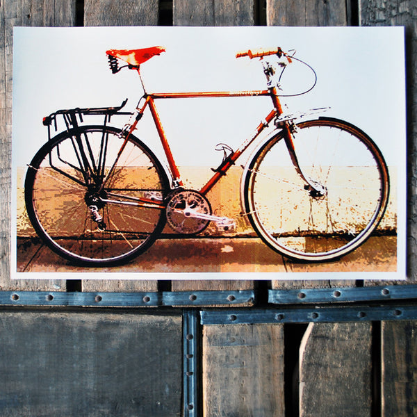 "Orange Bicycle" 11x17 Poster